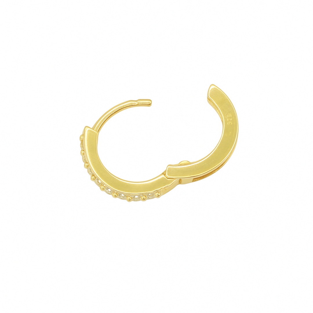 Arracada circonias 10mm 14K