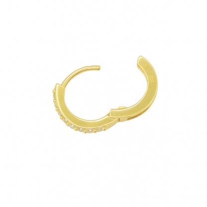 Arracada circonias 10mm 14K