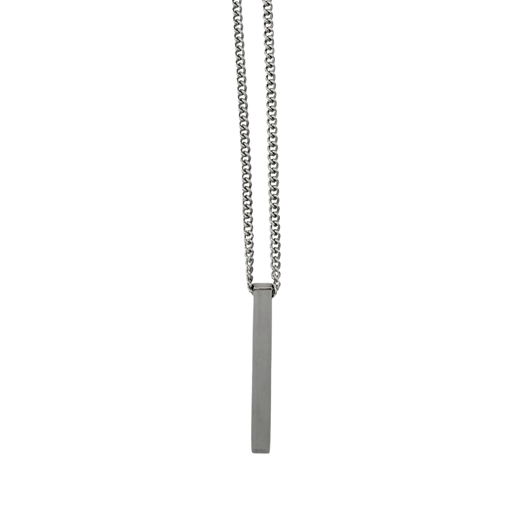 Collar fab plateado acero inoxidable