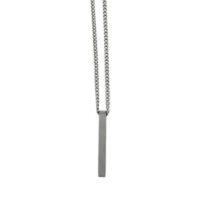 Collar fab plateado acero inoxidable