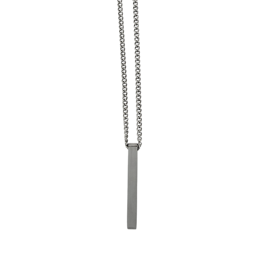 Collar fab plateado acero inoxidable