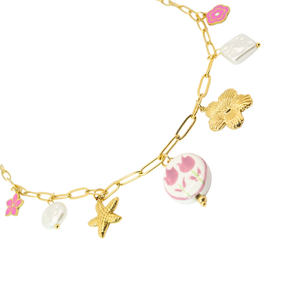 Collar marea rosa
