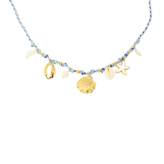Collar azul charms marinos