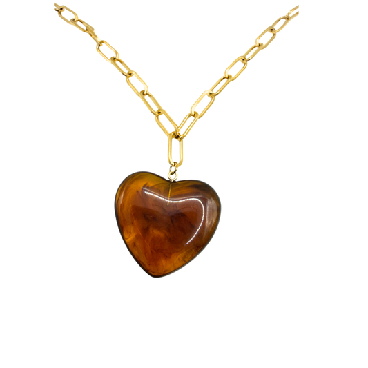 Collar eslabones con corazon