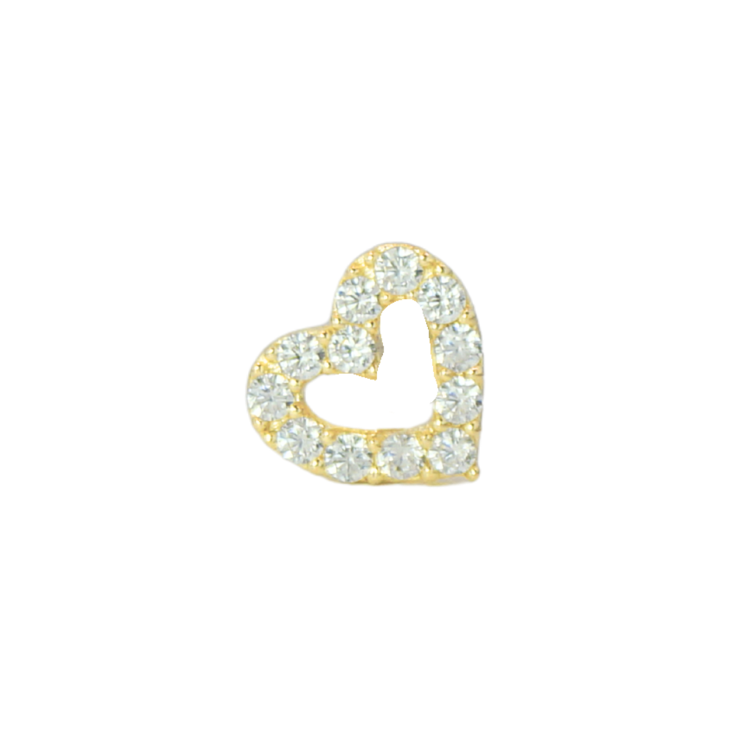 Corazón circonias 2mm 14K