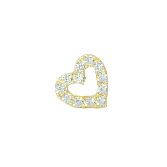 Corazón circonias 2mm 14K