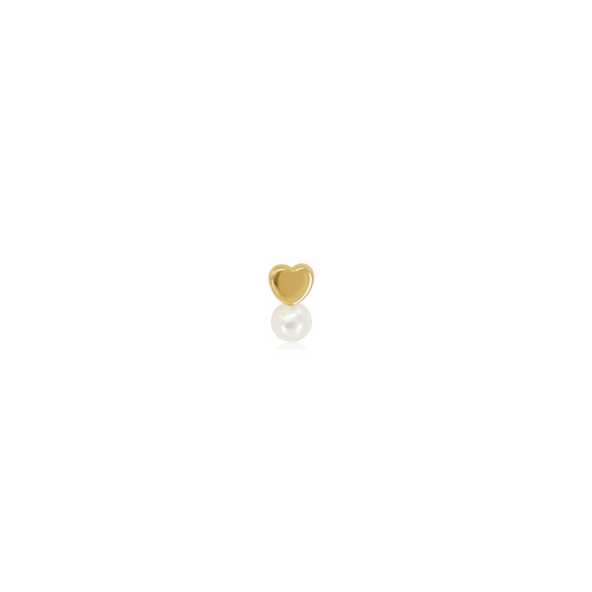Corazón con perla 10k
