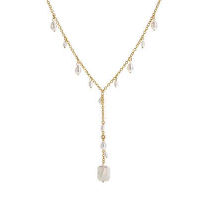 Collar corbatin perlas