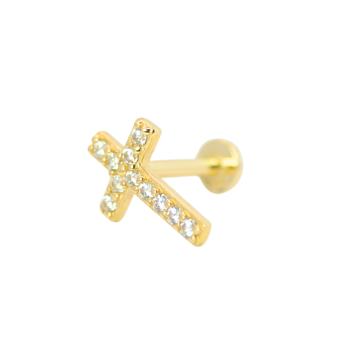 Cruz circonias 14K