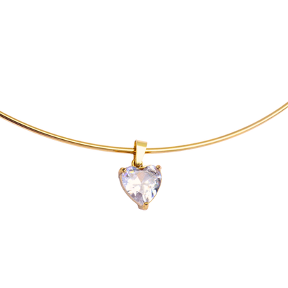 Gargantilla circonia corazón
