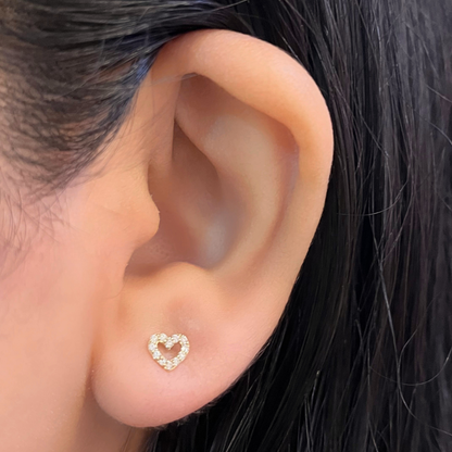 Corazón circonias 2mm 14K