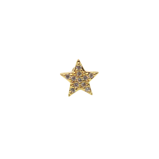Piercing Acero Quirúrgico Dorado Estrella