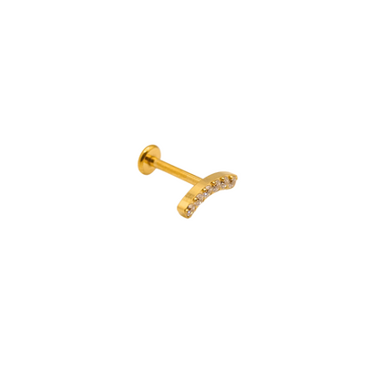 Piercing Titanio Dorado Palito Curvo