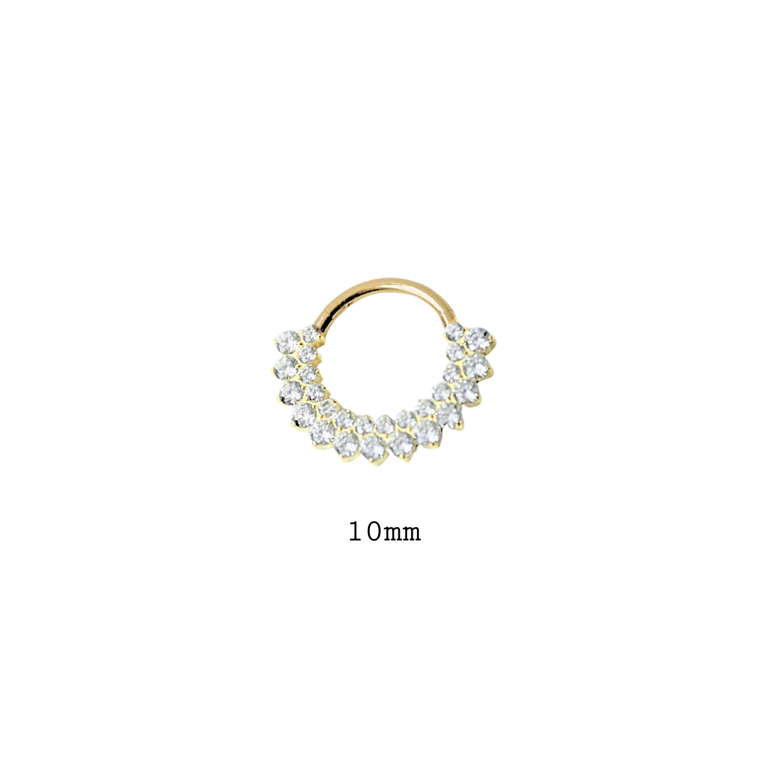Piercing Titanio Dorado Bling - tamaño a elegir