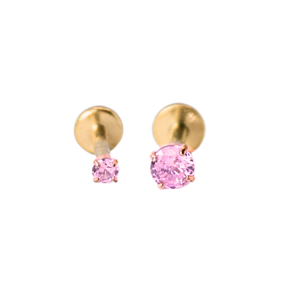 Piercing Titanio Dorado Pink Stud - Modelo a Elegir