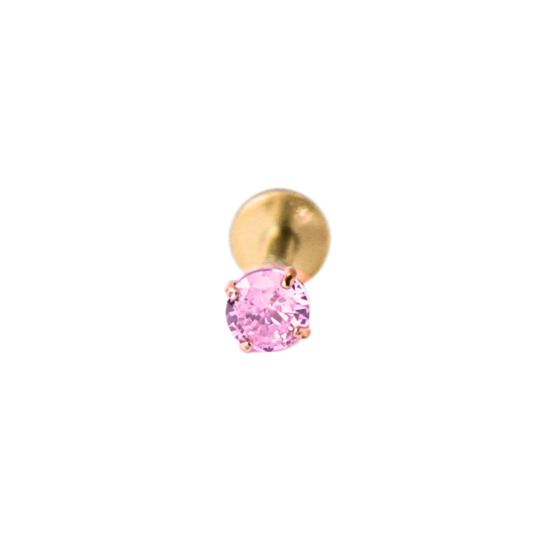Piercing Titanio Dorado Pink Stud - Modelo a Elegir