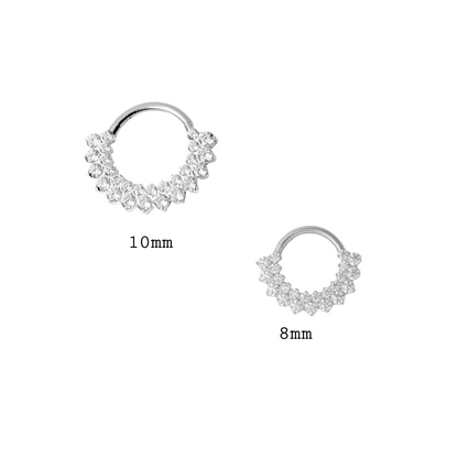 Piercing Titanio Plateado  Bling - tamaño a elegir