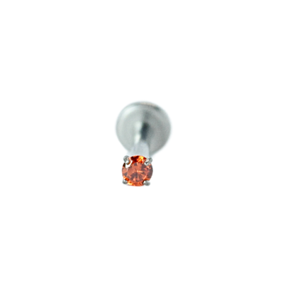 Piercing Titanio Plateado Orange Stud - Modelo a Elegir