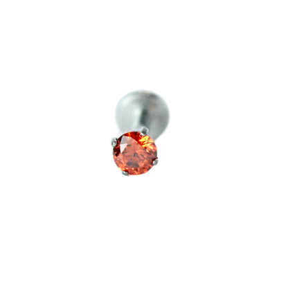 Piercing Titanio Plateado Orange Stud - Modelo a Elegir