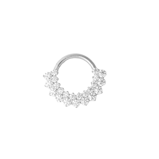 Piercing Titanio Plateado  Bling - tamaño a elegir
