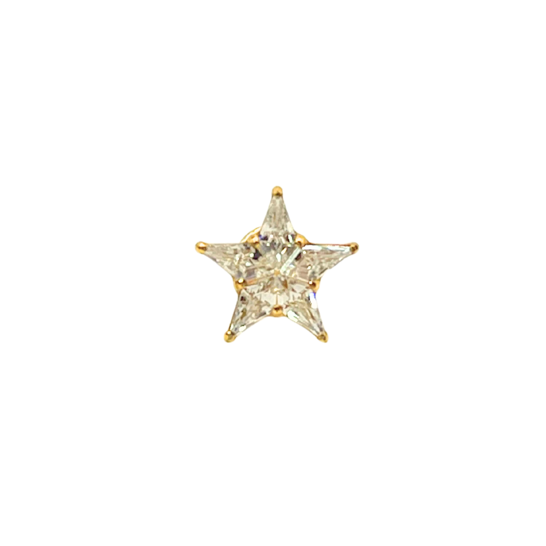 Piercing Titanio Dorado Star
