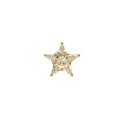Piercing Titanio Dorado Star
