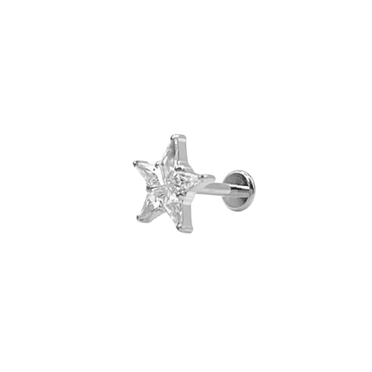Piercing Titanio Plateado Star