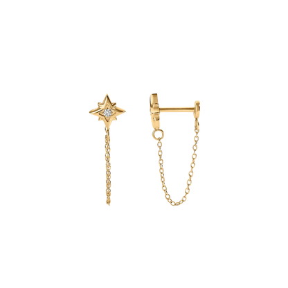 Piercing titanio celestial con cadena
