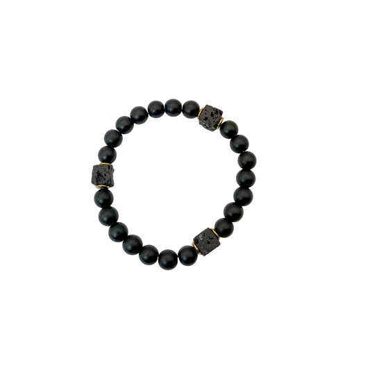 Pulsera piedra volcánica