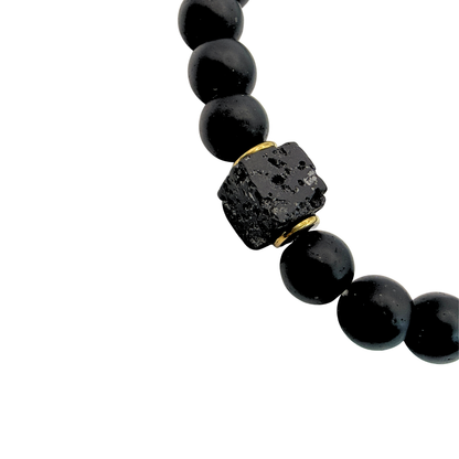 Pulsera piedra volcánica
