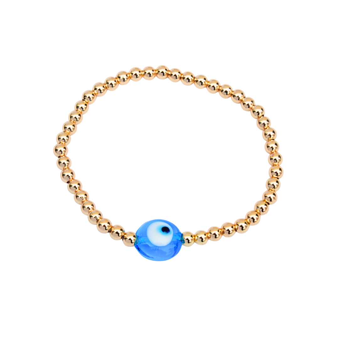 Pulsera bolitas ojo nazar
