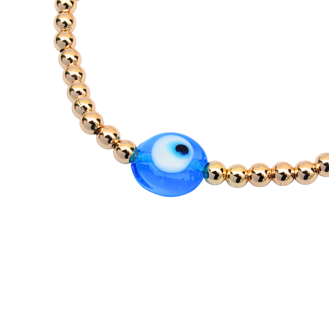 Pulsera bolitas ojo nazar