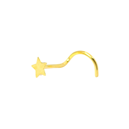 Tragus estrella lisa 14K