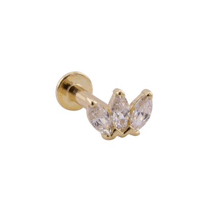 Tres pétalos 14k