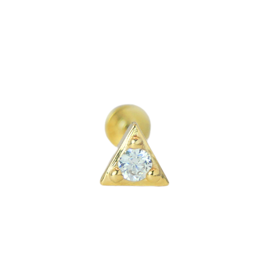 Triangulo Circonia 14K