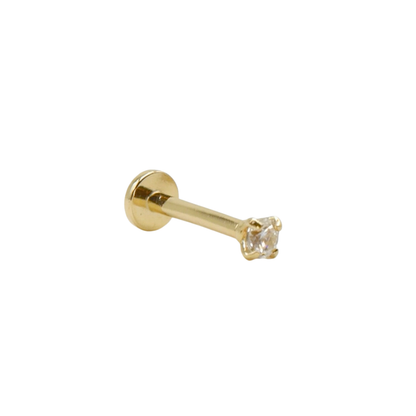 White stud 2mm 14k