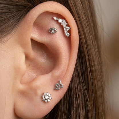 Piercing Acero Quirúrgico Plateado Ojito