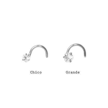 Tragus Plateado Circonia Corazón- Modelo a elegir