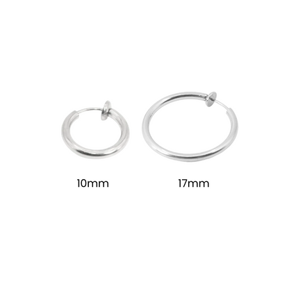 Ear cuff broche plateado - tamaño a elegir