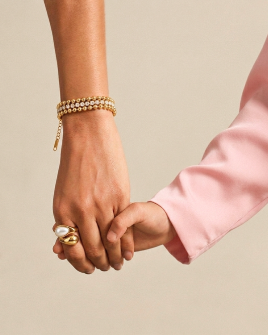 Anillo abrazo perla