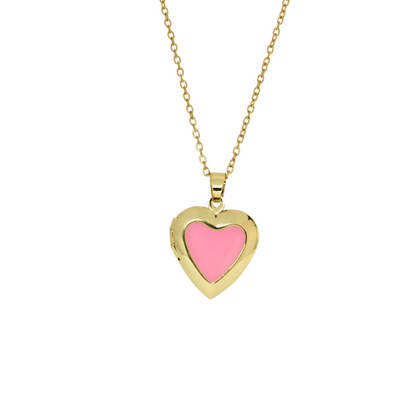 Collar Relicario Rosa