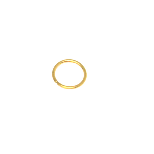 Arracada Lisa Acero Dorado 6mm