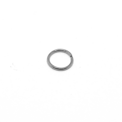 Arracada Lisa Acero Plateado 6mm