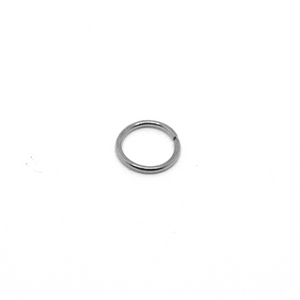 Arracada Lisa Acero Plateado 6mm