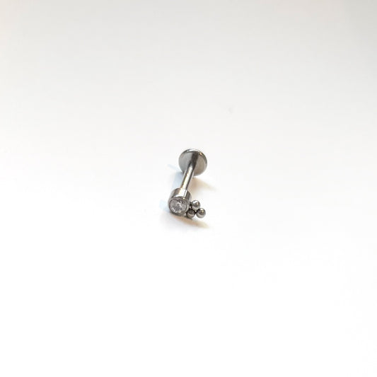Piercing Bisel Bolitas Titanio