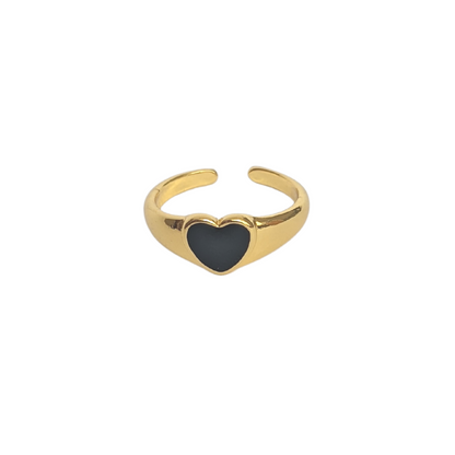 Anillo Corazón Negro
